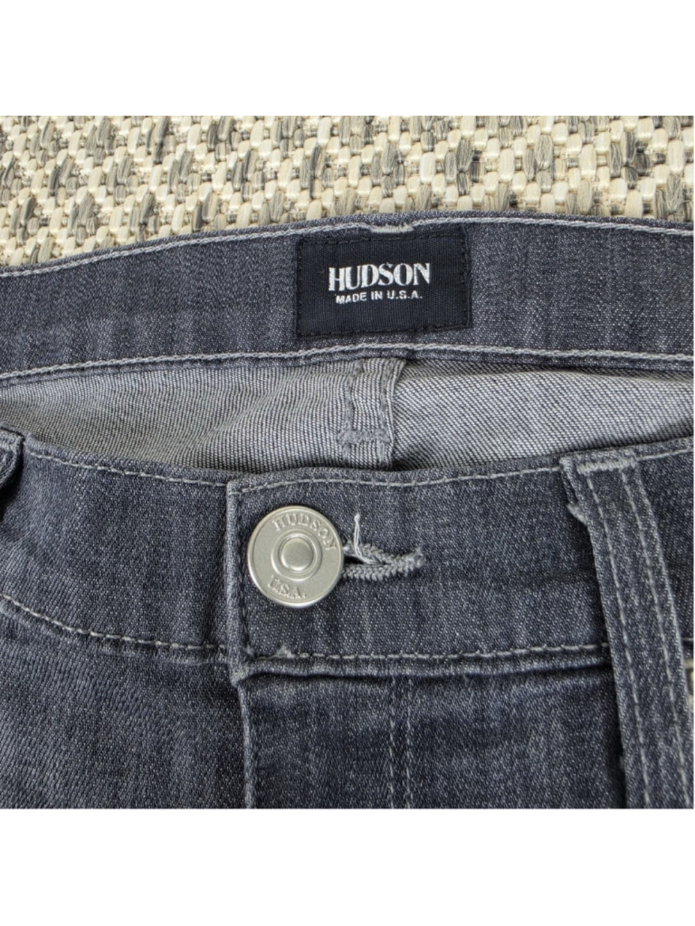 Hudson Jeans Women’s Size 29 Gray Distressed Skinny Stretch Denim USA Made - Picture 4 of 12